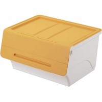 Japan SQU Flip Lid Storage Container Extra Wide - Yellow (pick up only)